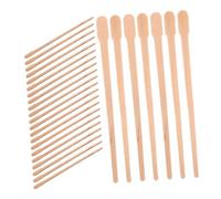 VILLFUL 100 piezas Palos de Madera para Depilación Corporal Unidades Desechables Aplicadores Ovalados para Cera Bastones Suaves y Prácticos para Eliminar Vello Piel y Cejas