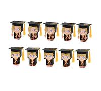 VILLFUL 10piezas Cajas De Graduación Doctoral Forma De Sombrero Para Dulces y De Fiesta Para Celebraciones De Graduación y Eventos Especiales
