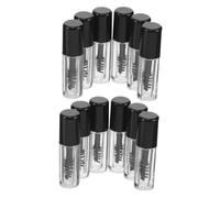 VILLFUL 12 Piezas Unidades Tubos Vacíos Rímel Recargables con Varita Transparente para Crema Pestañas Mini Botellas Portátiles Maquillaje DIY