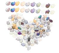 VILLFUL 120 Piezas Cuentas de Vidrio para Joyería Hechas Mano Colgantes de Pez Pequeños y Coloridos Abalorios Sueltos para Pulseras y Collares DIY Accesorios para Manualidades