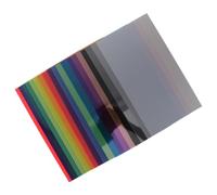 VILLFUL 19 Piezas Filtros de Gel de Colores de PVC para Iluminación Fotográfica Profesional Aplicación DIY y Herramienta Visual Educativa para Eventos DJ y Teatro