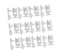 VILLFUL 1bolsa Broches De Sujeción Para Botones De Fijación Desechables De Resina Cierre Presión Para Broches De Presión Paquete De Color Blanco