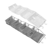 VILLFUL 2 bolsas de almacenamiento para colgar en la puerta, bolsa organizadora de puerta, color blanco y gris, organiza tu hogar