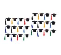 VILLFUL 2 Juegos de Ramos de Graduación Toer Botellas de Vino Birretes de Graduación Mini Sombrero de Graduación Cubierta de Botella 12 Piezas