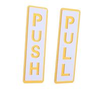 VILLFUL 2 piezas Autoadhesivas de Puerta Push Pull de Acrílico Dorado Resistente al Agua para Oficina y Negocio Fácil Instalación sin Identificador para Puertas de Madera y Metal