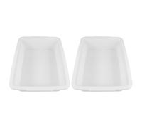 VILLFUL 2 Piezas Bandeja de Laboratorio de Plástico Blanco Resistente para Almacenamiento Organizado y Portátil, Adecuado para Laboratorios de Ciencia y Enseñanza en Secundaria