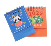 VILLFUL 2 Piezas Calendario de Escritorio Mini con Soporte Planificador de Mesa para Autogestión Diseño Decorativo y Regresiva para Oficina y Organización Diaria