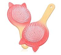 VILLFUL 2 piezas Cepillo Desenredante Masajeador para Cabello y Corto Cerdas Flexibles para Peinar sin Tirones Apto para Cabello Mojado y Seco Cepillo Infantil para Niñas y Mujeres