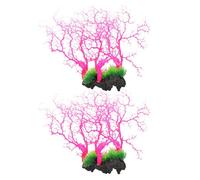 VILLFUL 2 Piezas De Decoración De Arrecife De Coral Artificial para Acuario Rama De Coral Artificial Falso para Acuario Rama De De Simulación Adornos De