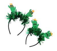 VILLFUL 2 piezas Diademas de Cactus Adorables para Fiesta Accesorios de Cabello Elásticos y Cómodos para Tocados y Decoración de Pelo Eventos y Celebraciones