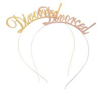 VILLFUL 2 piezas Diademas Decorativas para Fiestas de Divorcio para Mujer de Metal Dorado y Rosa Tocado Ligero y Elástico para Cabello Accesorio Elegante y Cómodo para Celebraciones
