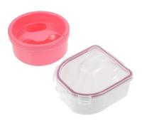 VILLFUL 2 piezas Tazón de Remojo para Manicura con Doble Cuencos Redondos para Baño de Manos y Cuidado de Uñas Material Seguro y Resistente para Uso Salón y Spa