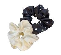 VILLFUL 2 piezas Unidades Coleteros Grandes con Strass para Mujer Ligas para Cabello Suaves y Ligeras Sujetadores de Coleta Elegantes para Bodas y Fiestas