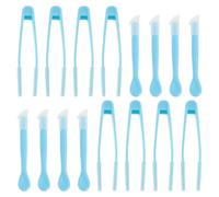 VILLFUL 20 Aplicadores para Lentes de Contacto de Plástico Punta y Ventosa, Antideslizantes, Color Azul, Kit Portátil de 20 Piezas para Insertar y Quitar Lentes Blandas y
