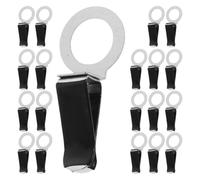 VILLFUL 20 Clips para Ventilación de Coche Color Negro de Metal Ángulo Ajustable y Ajuste para Uso en Oficina y Automóvil