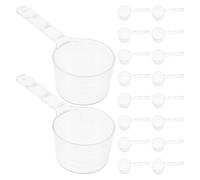 VILLFUL 20 Piezas Cuchara Medidora Plástica Reutilizable para Mascarillas DIY y Repostería con Escala Clara para Polvo y Líquidos Cuidado Facial y Cocina