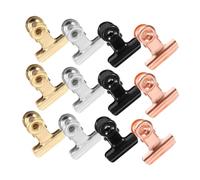 VILLFUL 20 Unidades Pinzas Mini de Inoxidable para Fotos y Manualidades Clips Multifuncionales para Colgar Tarjetas y Decoración Hogar Fiesta Colores Plateado Negro Dorado y Rosado