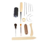 VILLFUL 21 piezas Completo de Herramientas de Encuadernación Manual con Hilo Encerado de Lino Agujas Curvas de Ojo Grande y Punzón para Papel Kit DIY para Principiantes Artesanía de
