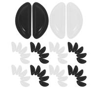 VILLFUL 24 Pares Almohadillas de Silicona para Puente Nasal Antideslizantes y Autoadhesivas Soporte de Puente D para Gafas y Gafas de Sol Reducción de Presión Compatibles Universalmente