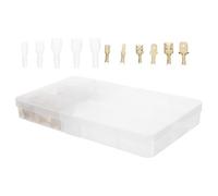 VILLFUL 270 Piezas Terminales de Cobre para Conexión Rápida Kit de Conectores Macho y Hembra con Funda Dorada Bloques de Terminales para Cables Eléctricos Resistentes al Calor y Oxidación