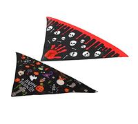 VILLFUL 2piezas Bandanas para De Halloween Accesorios para Pañuelos Triangulares Diseño De Decoración Celebraciones De Halloween