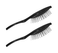 VILLFUL 2piezas Peine para Peluca de Cerdas Metálicas Desenredante Antistático para Pelucas Lisas o Rizadas para Uso Diario o Viajes Cepillo para Extensiones de Cabello Sintético