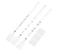 VILLFUL 3 Lanyard Retráctil para Identificación con Soporte y Perlas de Correas de Cuello para Claves y Tarjetas Colgante de Insignia para Profesores y