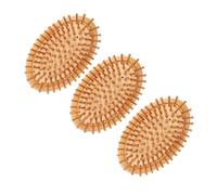 VILLFUL 3 piezas Cepillo Masajeador de Bambú para Cabelludo Antiestático Duradero y Portátil para Hombres y Mujeres Edades Masaje Relajante y Cuidado Natural del Cabello