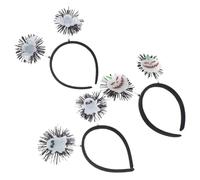 VILLFUL 3 Piezas Diadema Halloween con Diseño de Murciélago y Fantasma que Brilla la Oscuridad Accesorios de Cabello para Fiesta y Cosplay para Adultos Eventos Temáticos