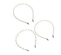 VILLFUL 3 piezas Diademas Finas con Strass para Mujer Diademas Decorativas Dobles con Cristal Simulado Accesorios para Cabello Negro Verde y Morado para Bodas y Fiestas