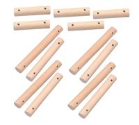 VILLFUL 30 Piezas De Escalera para Cacatúas Varillas De Madera Redondas Sin Terminar Perchas para Jaulas De Pájaros Tacos De Madera para Manualidades Perchas