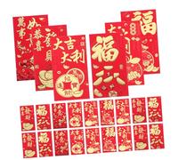 VILLFUL 30piezas Rojo de Dibujos Animados Año del Dragón y Festival de Año Sobres Rojos Estilo Chino Paquete Creativo para Regalos de Suerte Varios estilos