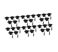 VILLFUL 30piezas Tapones De Botella con Sombrero De Graduación y Borlas para Decoración De Vinos Fiestas De Graduación