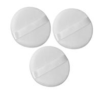 VILLFUL 3piezas Borla de Talco para Bebés de Algodón Lavable y Reutilizable para Maquillaje Facial y Corporal para Mezclar Polvos de Belleza Color Natural