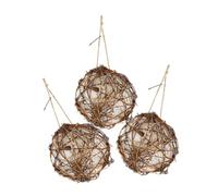 VILLFUL 3piezas Constructor De Nidos De Comedero Colgante para Pájaros Material para Nidos De Jardín Decoración para Exteriores