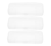 VILLFUL 3piezas Estuche para Maquinilla De Afeitar Transparente Caja Portátil De Plástico para Viajes y Hoteles Contenedor De Almacenamiento para Artículos De Aseo