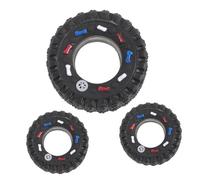 VILLFUL 3piezas Juguete Interactivo para Forma De Neumático De Resistente y Chirriante para Cachorros y Mantén Mascota Entretenida y Protegida De Daños Casa