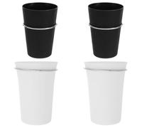 VILLFUL 4 Juegos Pegboard Cup Holder con Anillas y Ganchos Organizador para Bolígrafo y Contenedor de Uñas Compatible con Sistemas de Tablero de Clavijas para Oficina y Taller