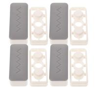 VILLFUL 4 Pares Almohadillas Amortiguadoras Abs, Cierre Silencioso | Piezas de Repuesto, Relleno de Huecos, para Aro y Tapa, Baño y Dormitorio, Incluye Pad Extra