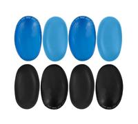 VILLFUL 4 Pares de Protectores de Orejas de Silicona para Teñir el Cabello, Cubiertas Resistentes al Calor para Peluquería, Colores Negro y Azul, Accesorios para Tratamientos de Tinte