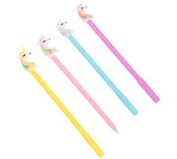 VILLFUL 4 piezas Bolígrafos Gel Unicornio Colores Surtidos Tinta Suave Divertidos para Escritura Creativa Regalo Escolar Color Aleatorio Color Aleatorio