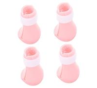 VILLFUL 4 Piezas Botas Protectoras de para Gatos Cubiertas Ajustables Antiarañazos para Patas Protectores Seguros para Baño Corte y Medicina Mascotas
