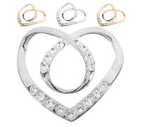 VILLFUL 4 Piezas Hebillas de Bufanda Metálicas con Diseño de Corazón y Brillantes Clips Ligeros para de Camisetas Organizadores de Ropa para Mujer de Dorado y Plateado