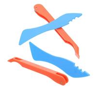 VILLFUL 4 Piezas Herramientas Manuales para Lámina de Cobre para Vidrieras, Juego de 4 Piezas Prensador y Bruñidor, Color Naranja, para Artesanía y Elaboración de Vidrieras, Kit para