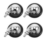 VILLFUL 4 Piezas Ruedas Giratorias para Muebles de Oficina Vástago M8, Ruedas de Repuesto de Plástico Borde Inclinado, Paquete de 4 Piezas, Compatibles Sillas y Escritorios, Uso en