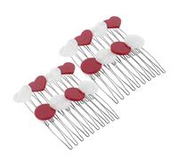 VILLFUL 4piezas Horquilla Color del Corazón Pinzas Pelo Bonitas Accesorios para Peinados de Fiesta para Niñas y Adolescentes Forma de Corazón para Uso Eventos Especiales