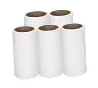 VILLFUL 5 Rollos Cinta Adhesiva para Limpieza de Pelusa por Rollo Recambio para Rodillos Quitapelusas Diseño Fácil de y Adhesivo Duradero para Ropa y Muebles