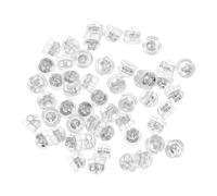 VILLFUL 50 Piezas Earring Backs Silicona Presión Reducida Reemplazo Seguro Para Pendientes Aros Plata Elegante