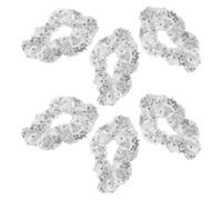 VILLFUL 6 Coleteros Elásticos Grandes Cabello Lentejuelas Plateadas Brillantes, Juego de 6 Piezas, Accesorios Pelo de Niñas y Mujeres, Ideales para Fiesta, Baile y Uso Diario