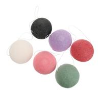 VILLFUL 6 Esponjas Faciales Naturales Color Aleatorio para Limpieza Profunda y Amigables la Epidermis Exfoliantes Paquete de 6 Unidades para Cuidado Diario del Rostro